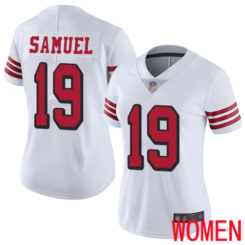 San Francisco 49ers Limited White Women Deebo Samuel NFL Jersey #19 Rush Vapor Untouchable->san francisco 49ers->NFL Jersey